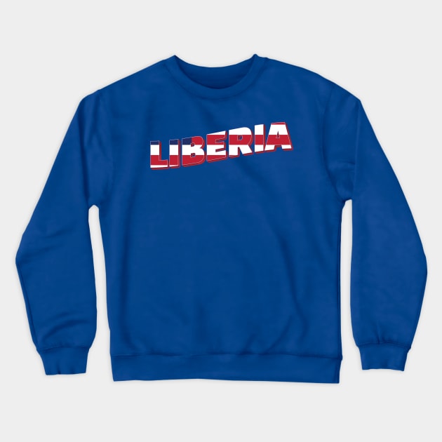 Liberia Vintage style retro souvenir Crewneck Sweatshirt by DesignerPropo